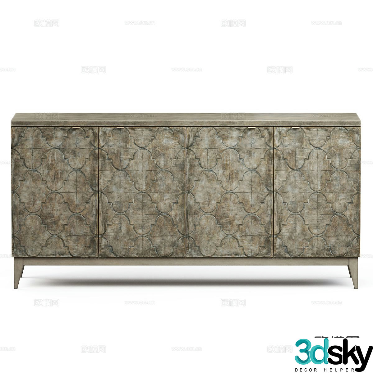 Medieval style chest of drawers 3D model
