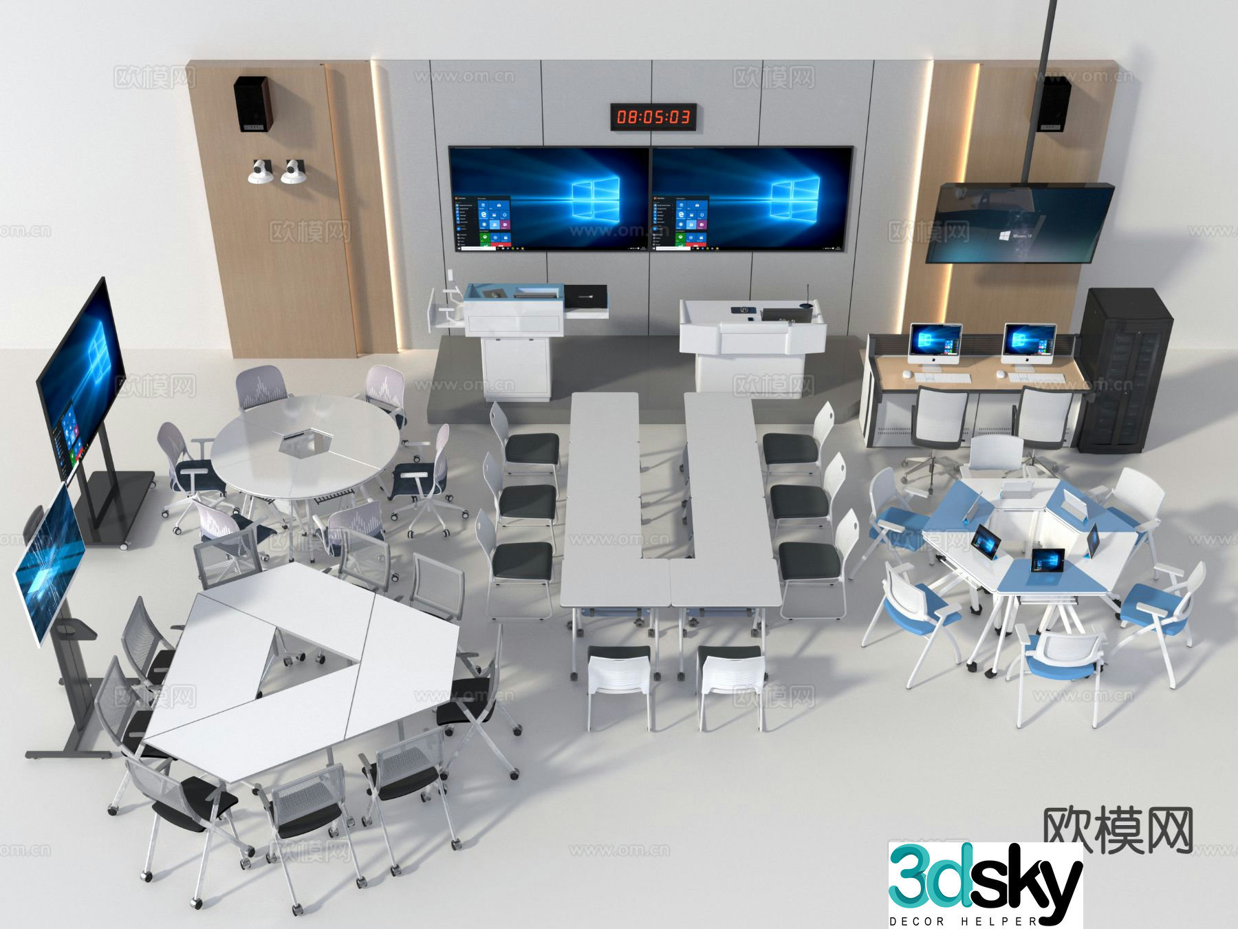 conference table conference table lecture table 3d model