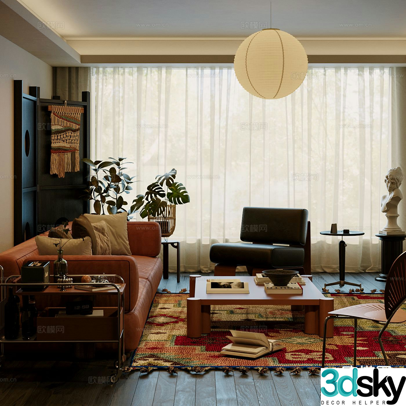Medieval style living room 3D model