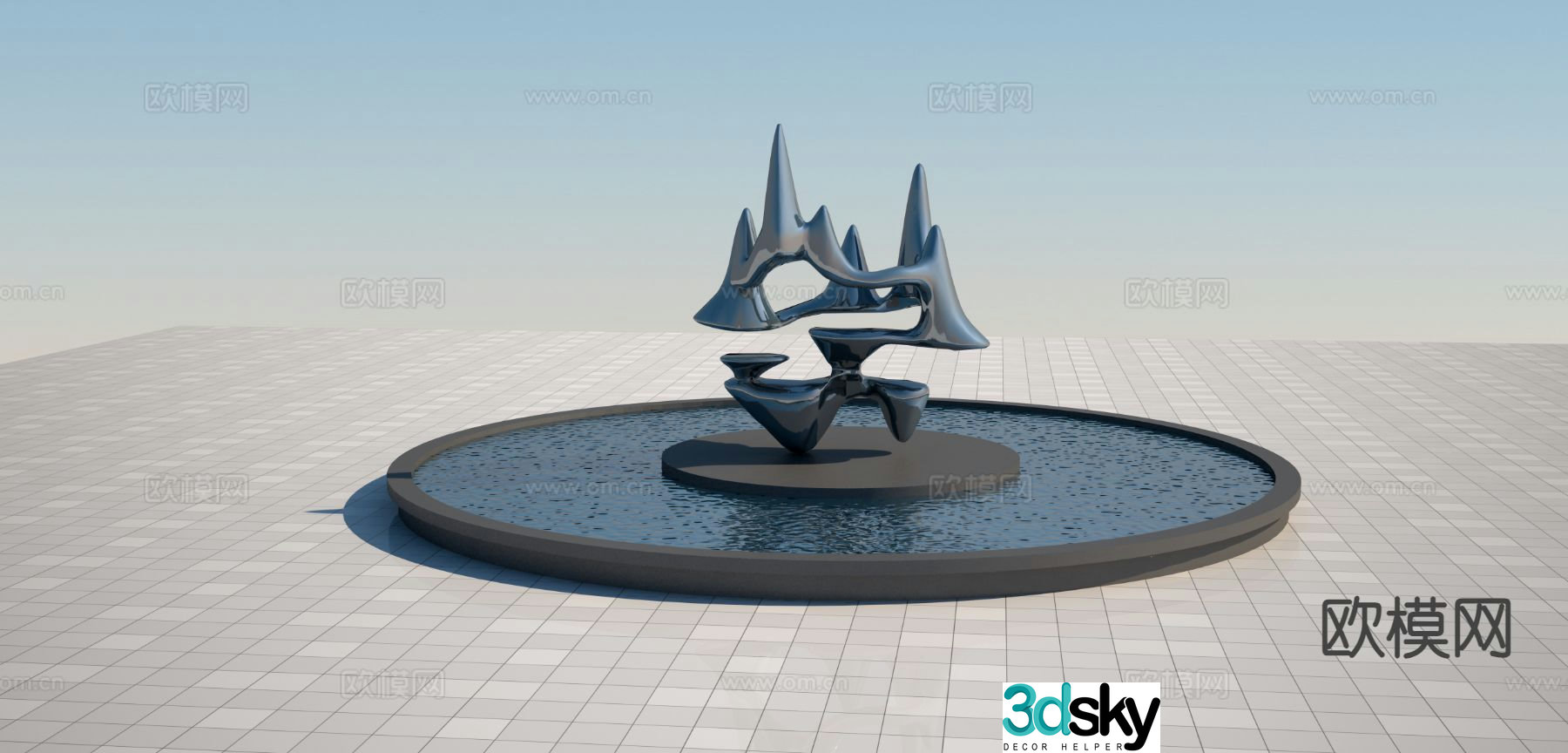 Freehand mountain sculpture 3D model