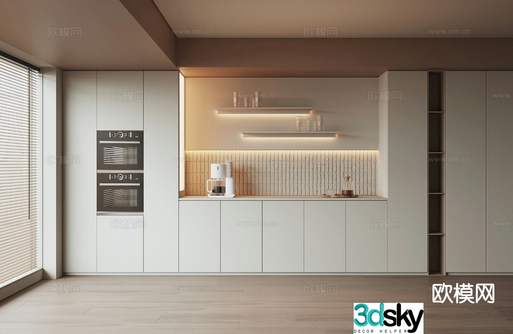 Modern wine cabinet sideboard 3d model