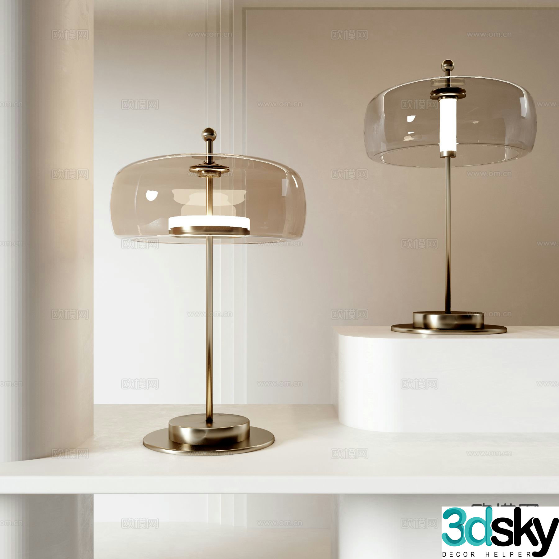 Modern desk lamp 3d model