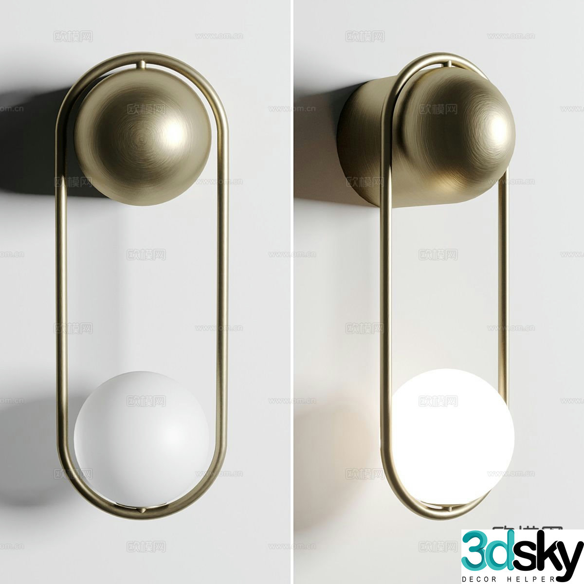 Light luxury wall lamp 3D model