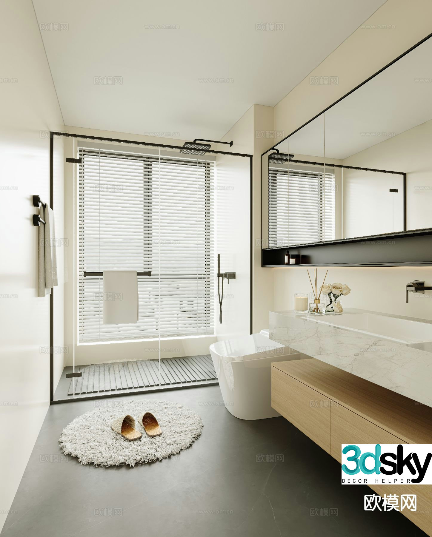 Modern bathroom 3d model
