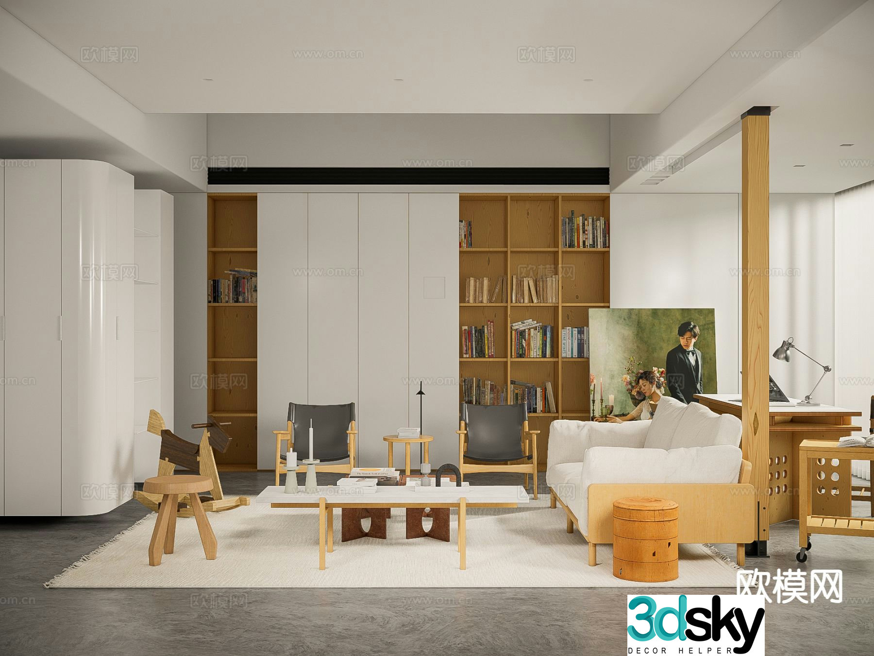 Nordic living room 3d model