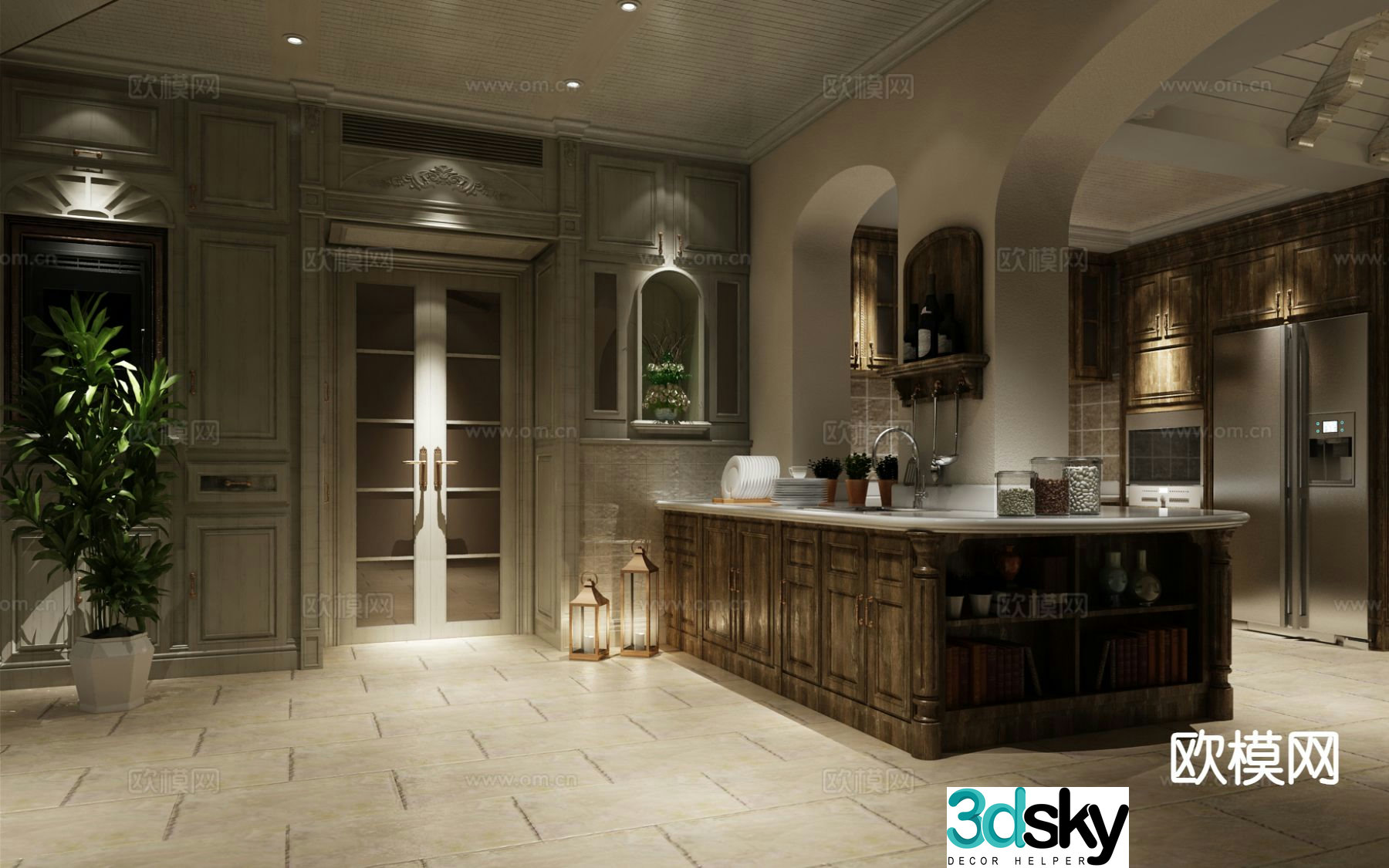 European kitchen 3d model