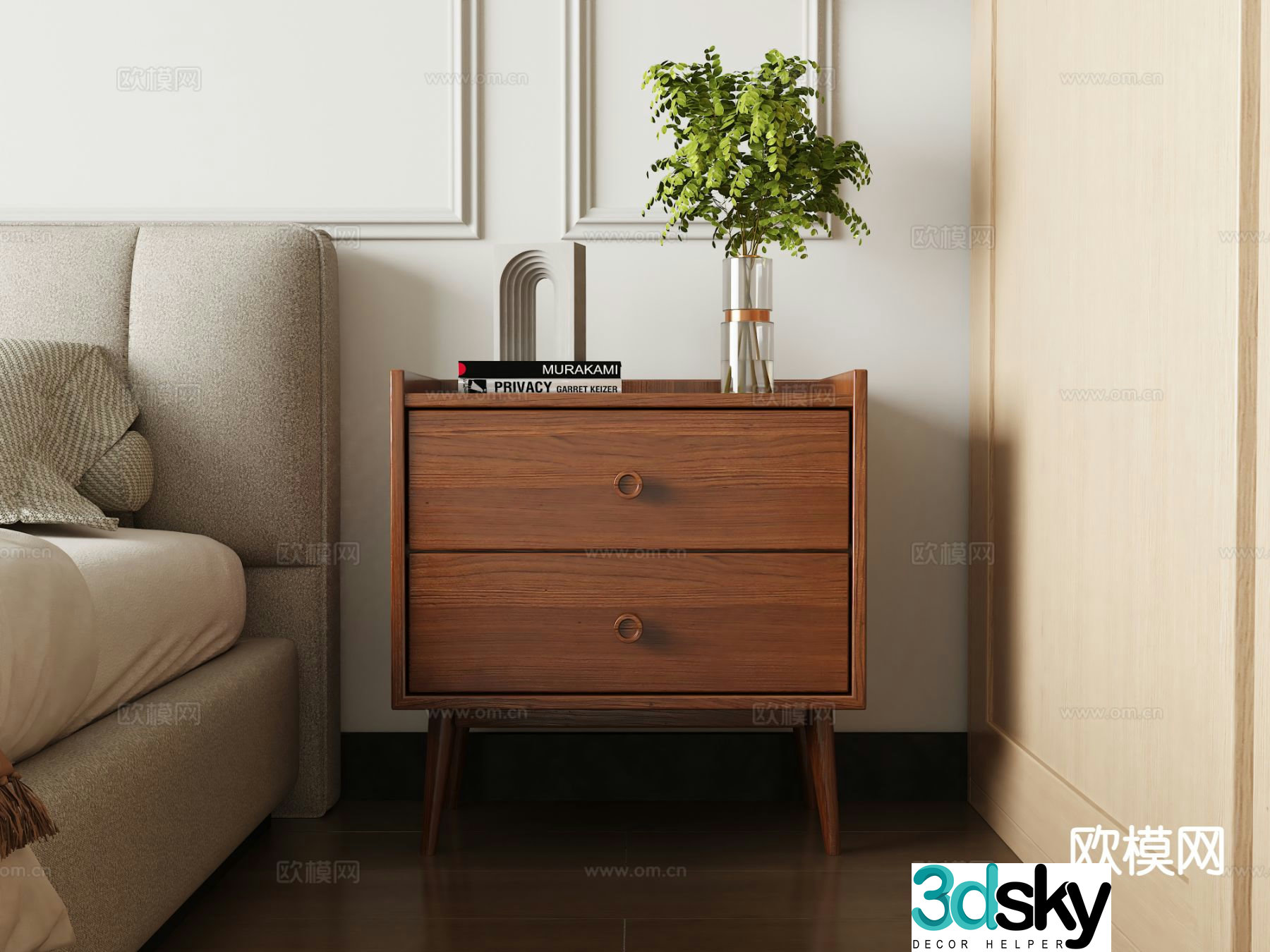 Modern bedside table 3d model