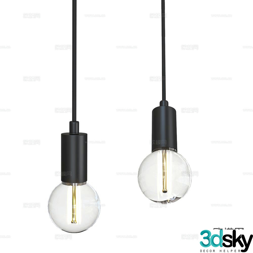 Markslojd industrial style small chandelier 3d model