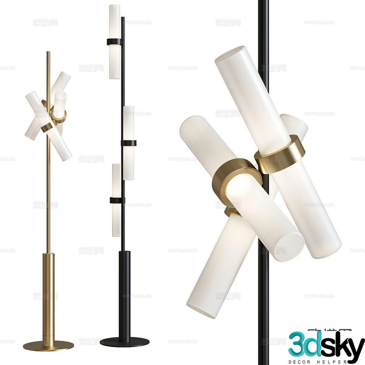 Light luxury floor lamp 3D model