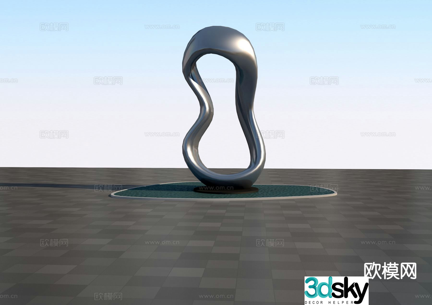 MÃ¶bius strip sculpture 3d model