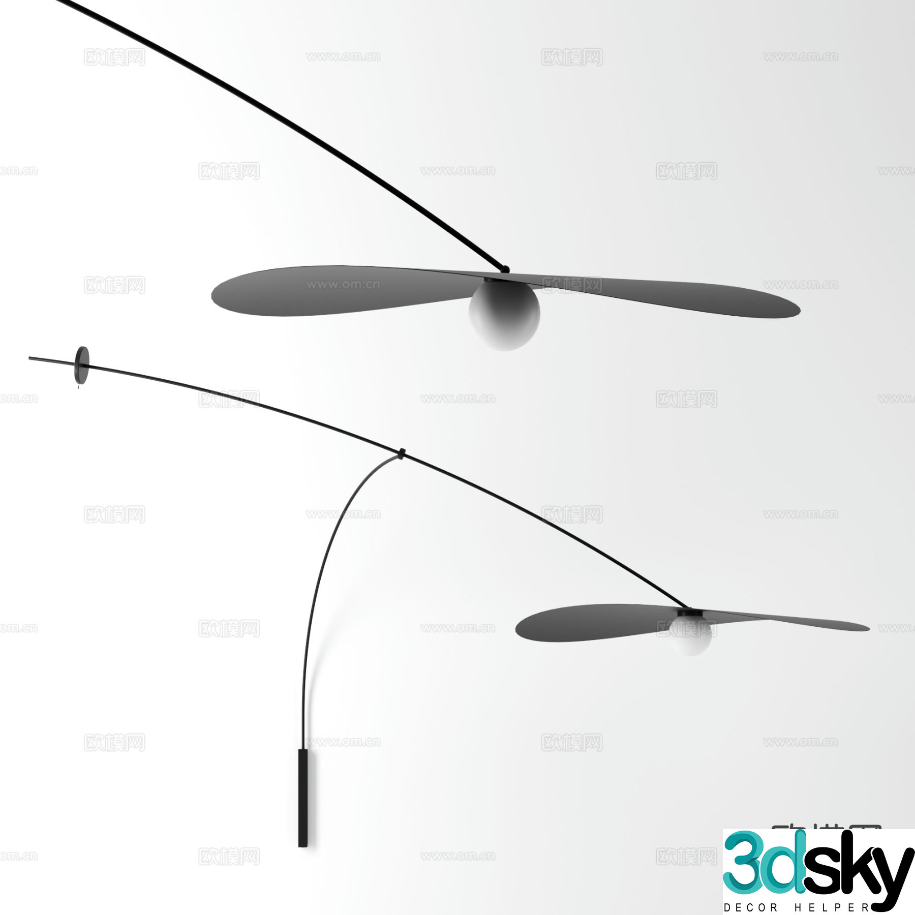 Italian wall lamp 3d model