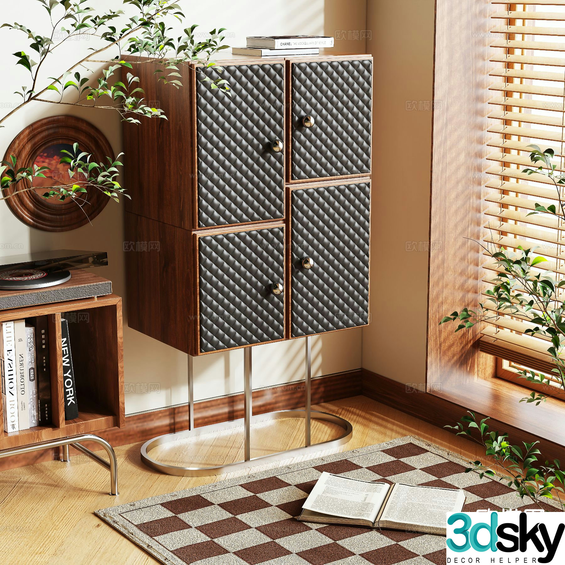 Medieval style entrance cabinet 3D model