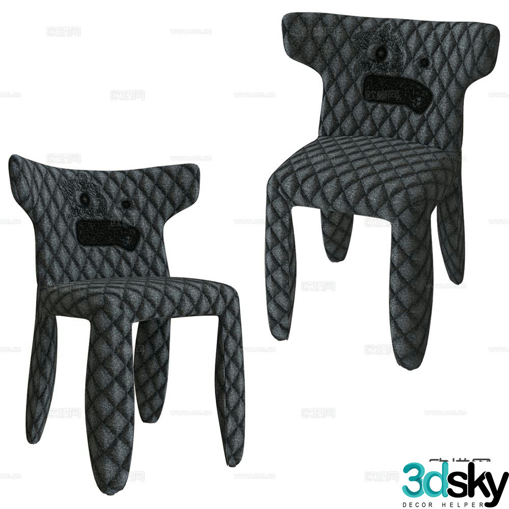 Moooi cartoon chair children’s chair dining chair 3d model