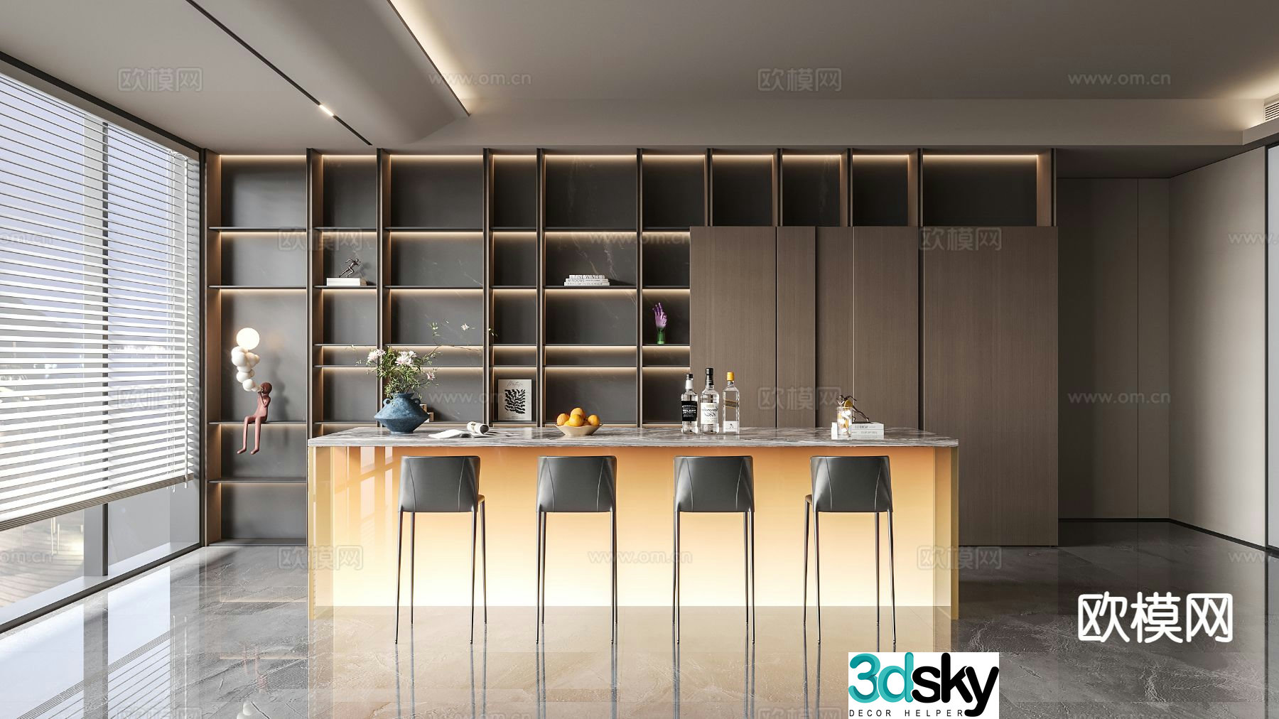 Italian Western Kitchen Restaurant 3D model