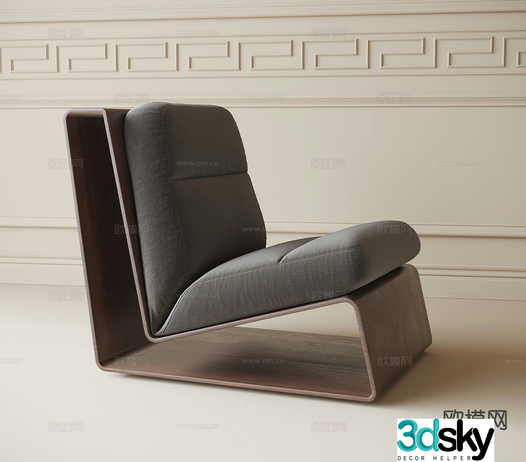 Modern chair leisure chair sofa chair 3d model