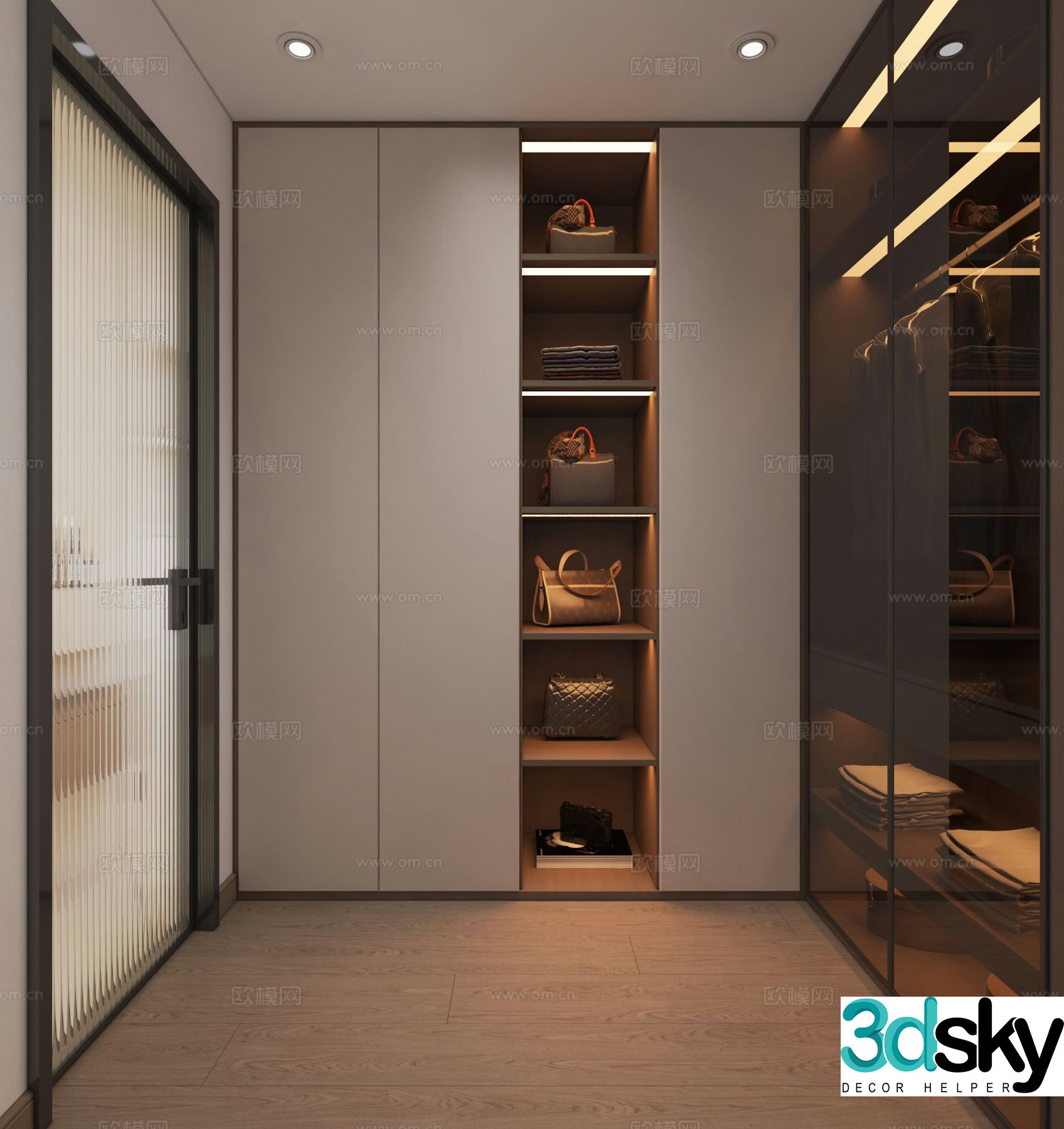 Modern cloakroom 3d model