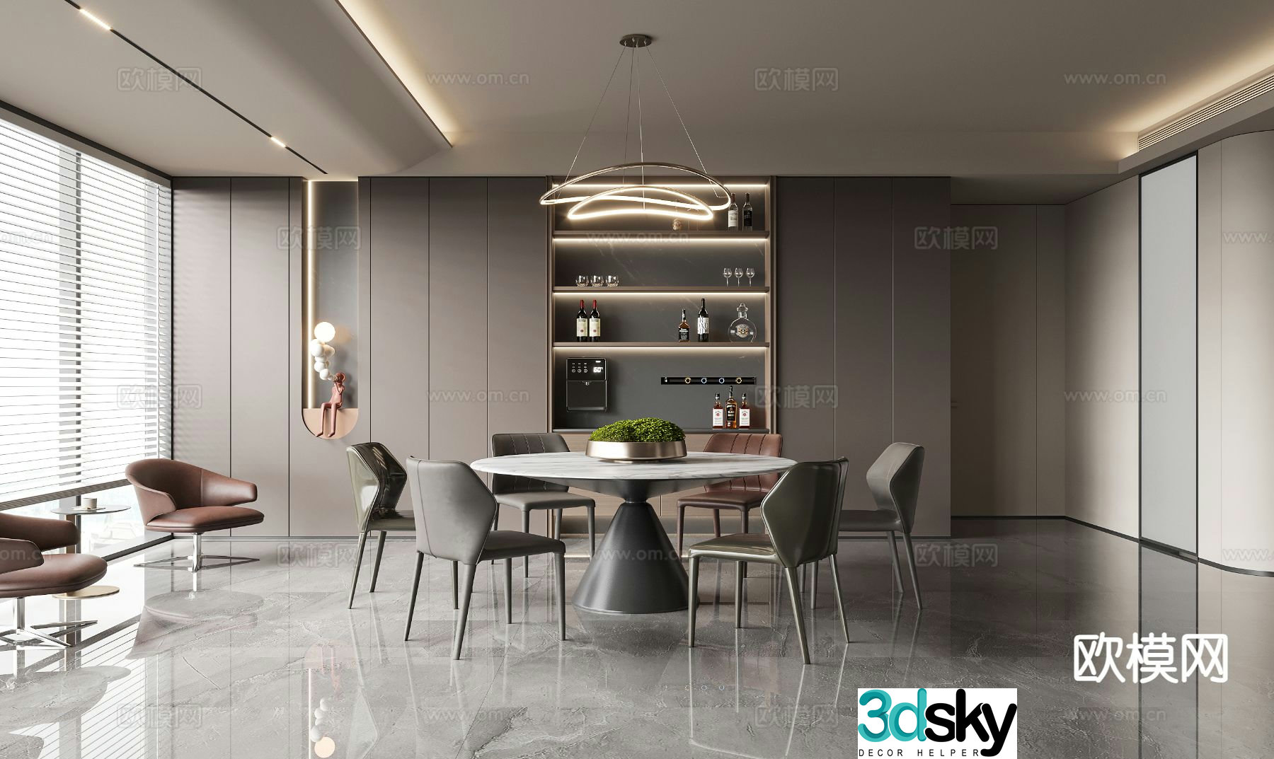 Italian restaurant 3d model