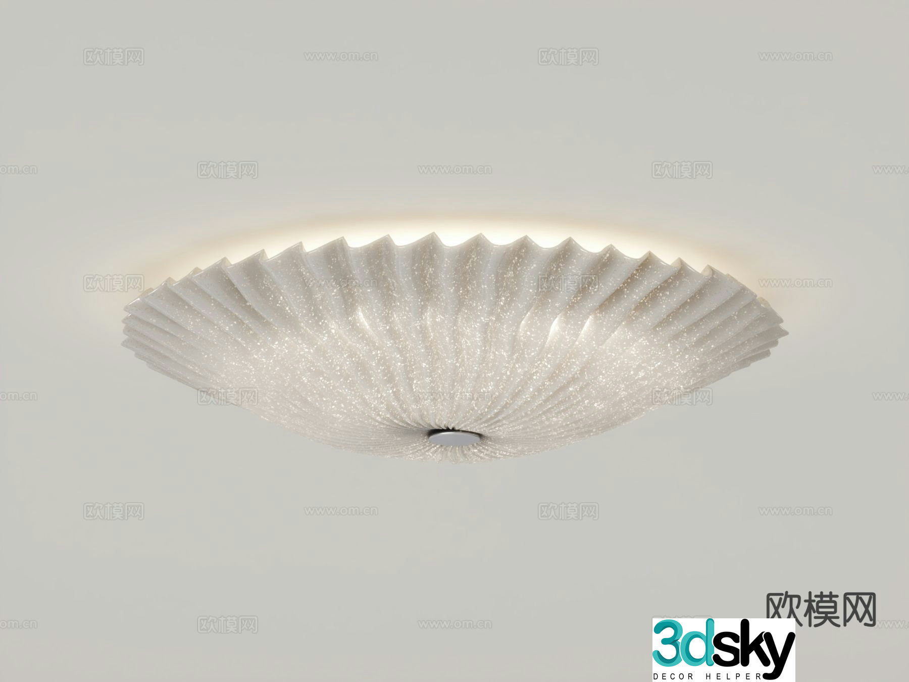 Cream style ceiling lamp 3d model