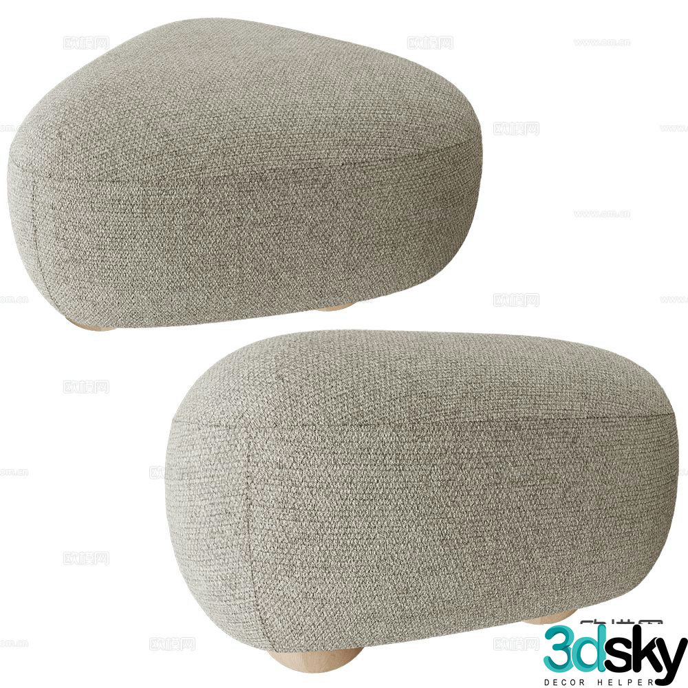 Modernature sofa stool 3d model