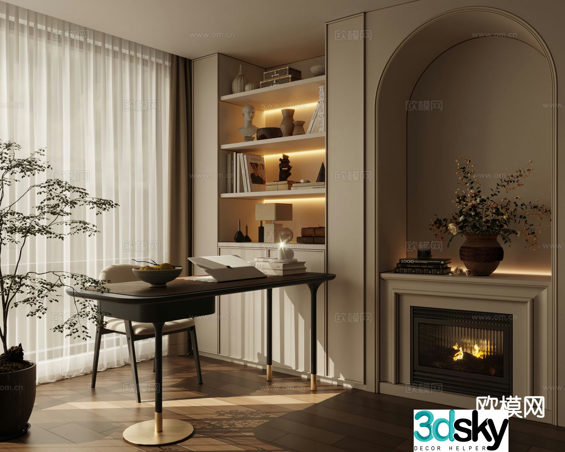 French study 3d model