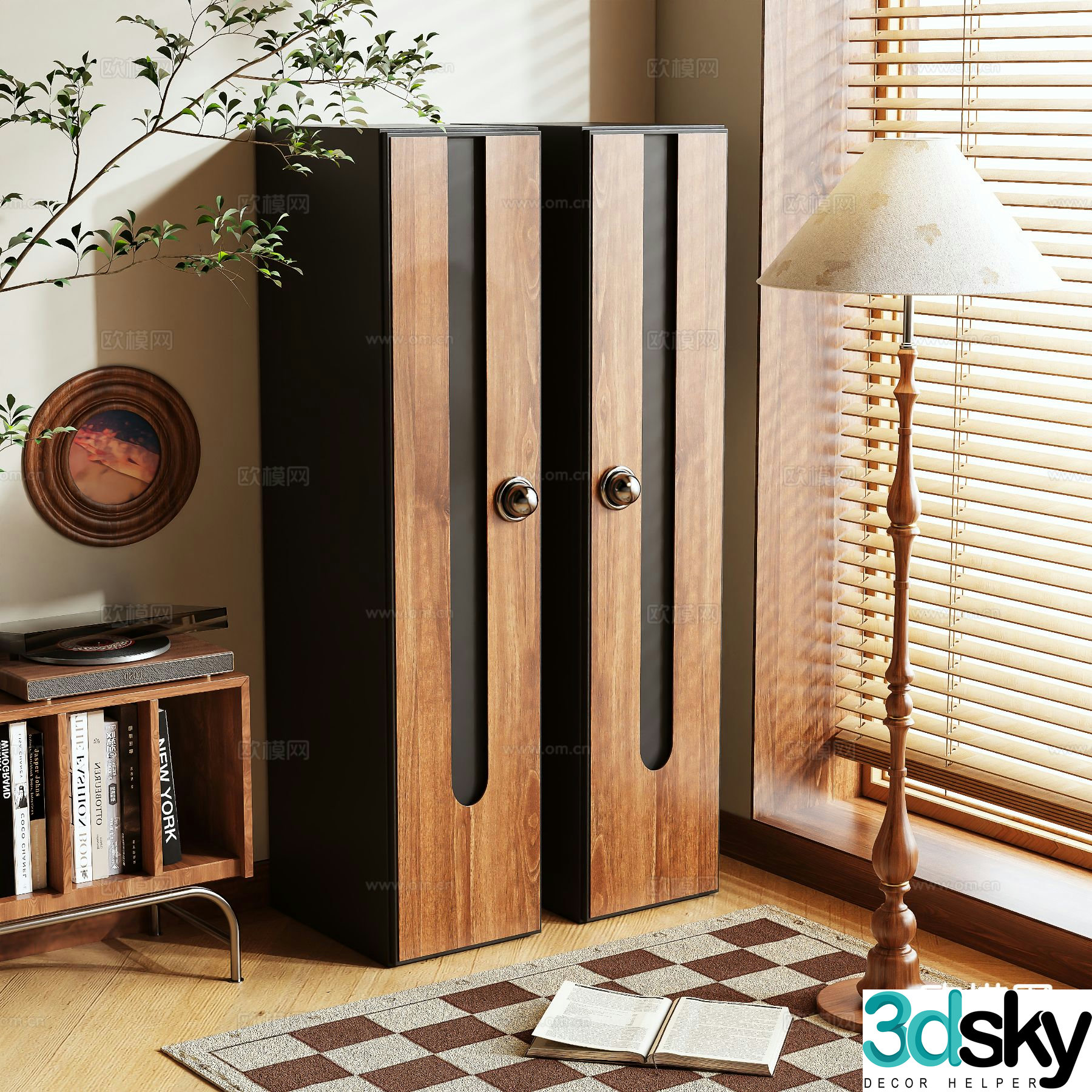Medieval style wardrobe 3d model