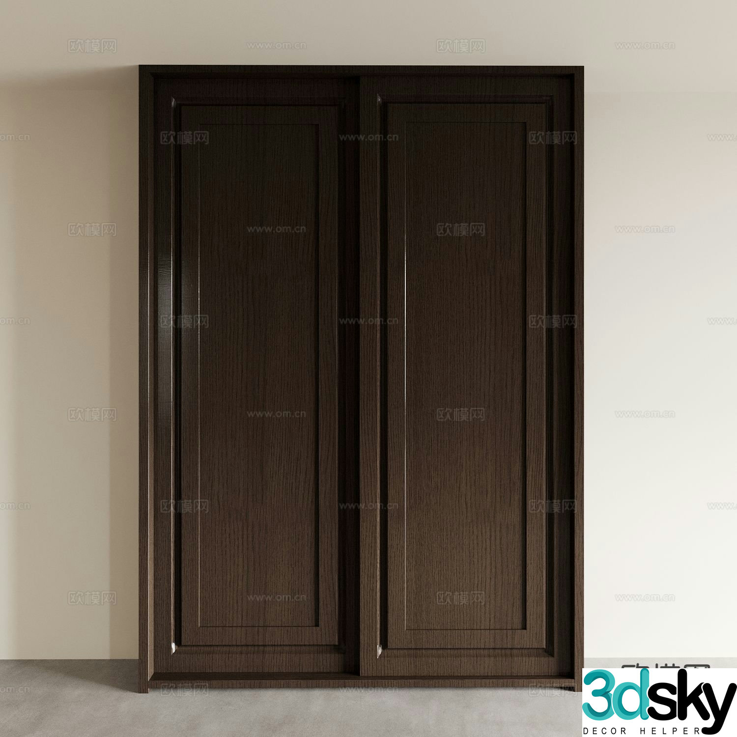 New Chinese style wardrobe wardrobe 3d model