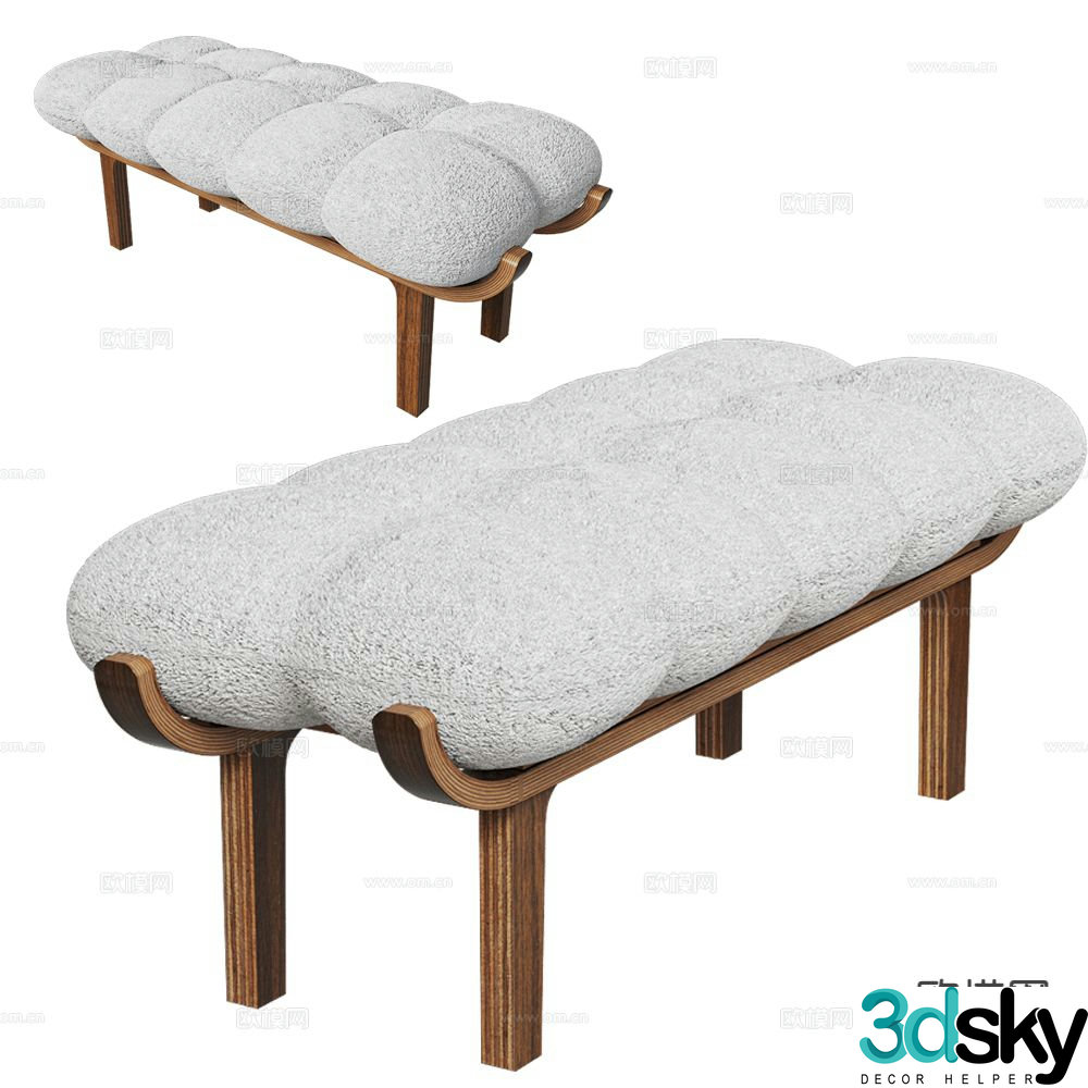 SOLLEN bench bed end stool 3d model
