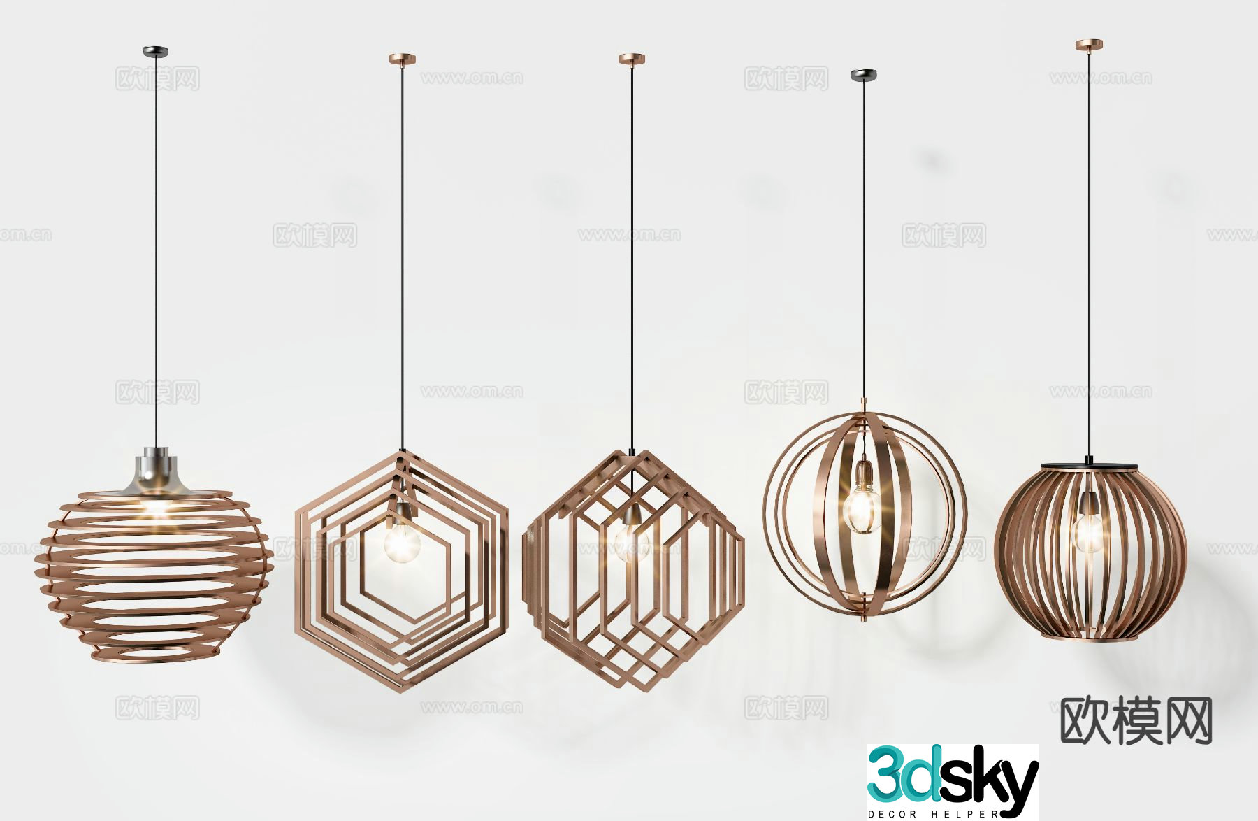 Light luxury chandelier fashion chandelier 3d model