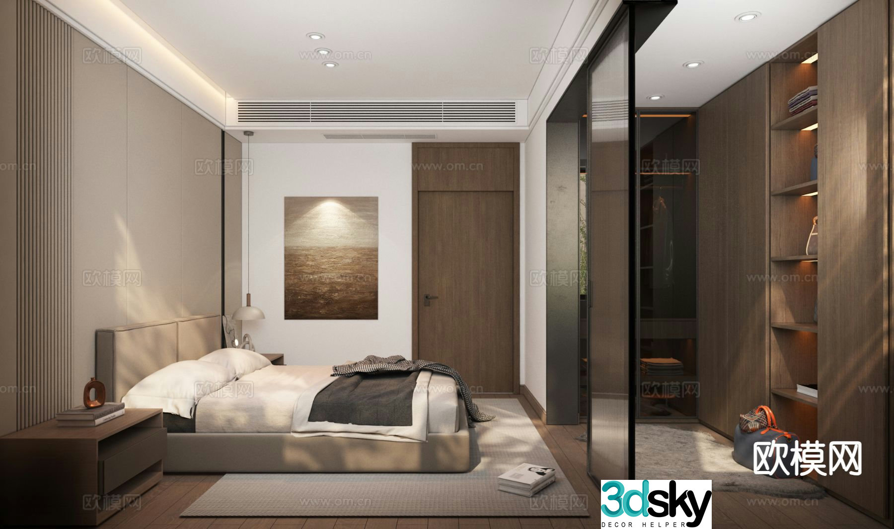 Italian style bedroom master bedroom 3d model