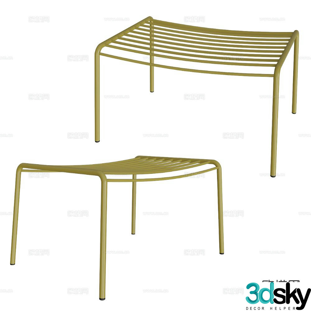 Castil iron stool 3d model