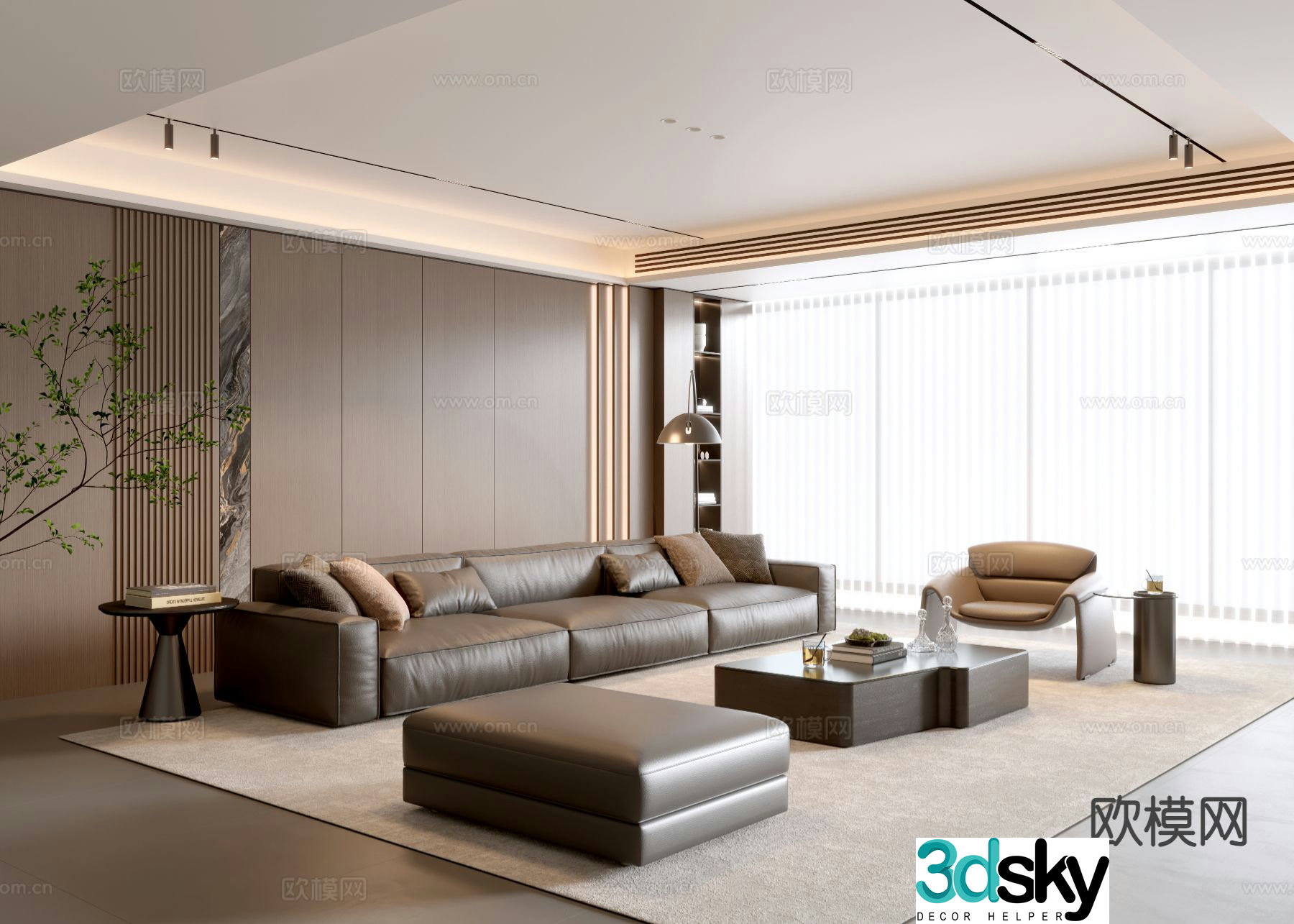 Italian living room 3d model
