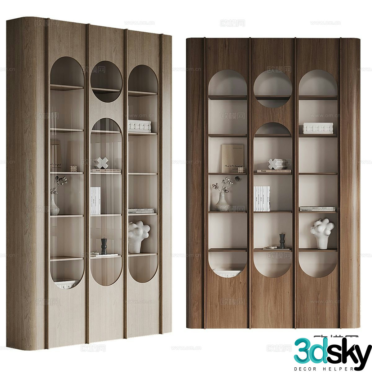 Italian decorative cabinet glass cabinet 3d model