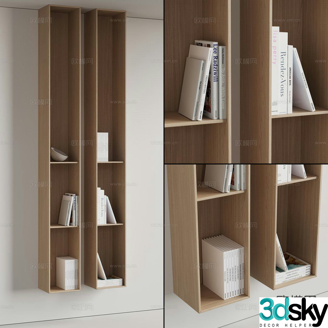 Modern wall cabinet wall cabinet shelf cabinet 3d model
