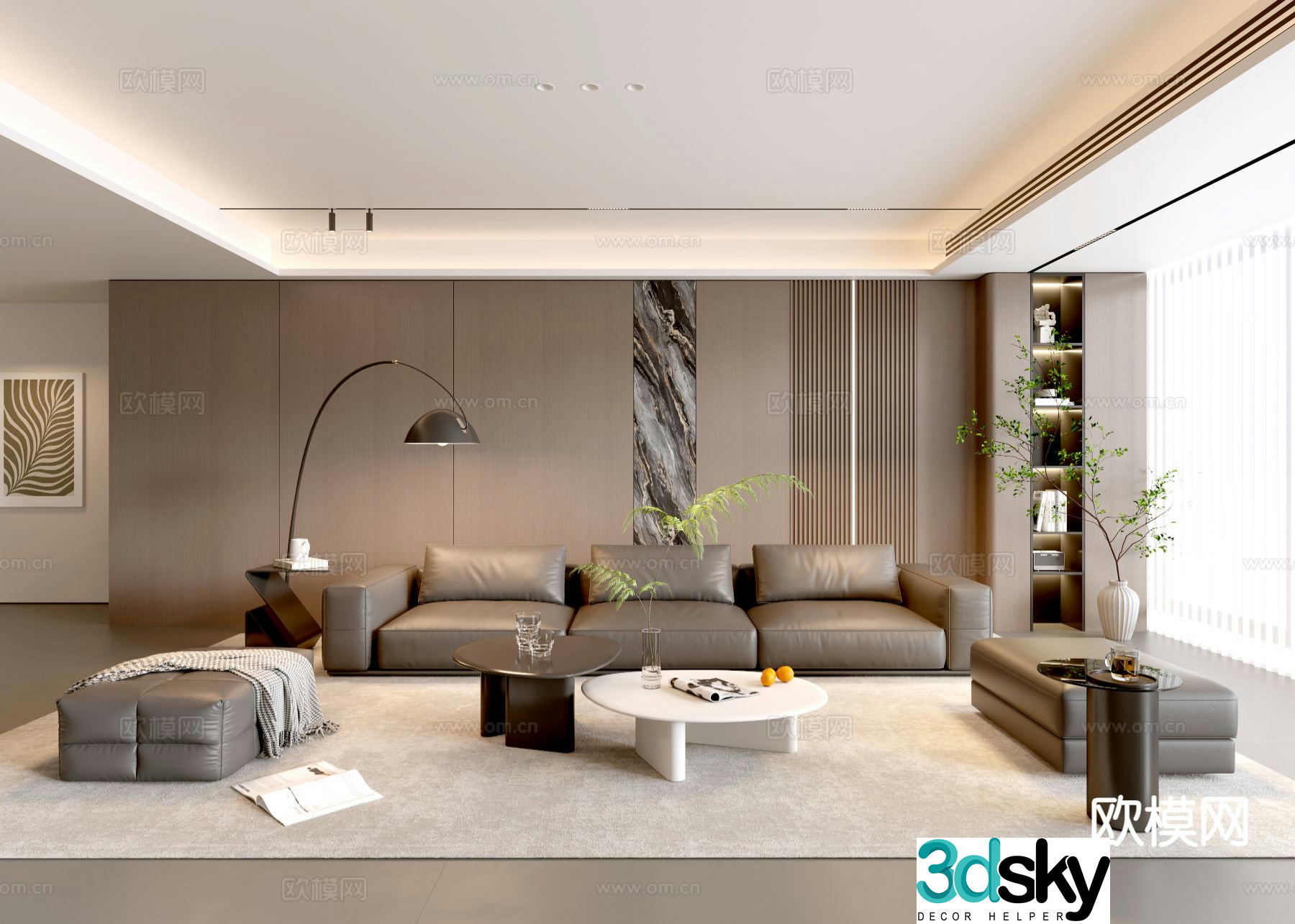 Italian living room 3d model