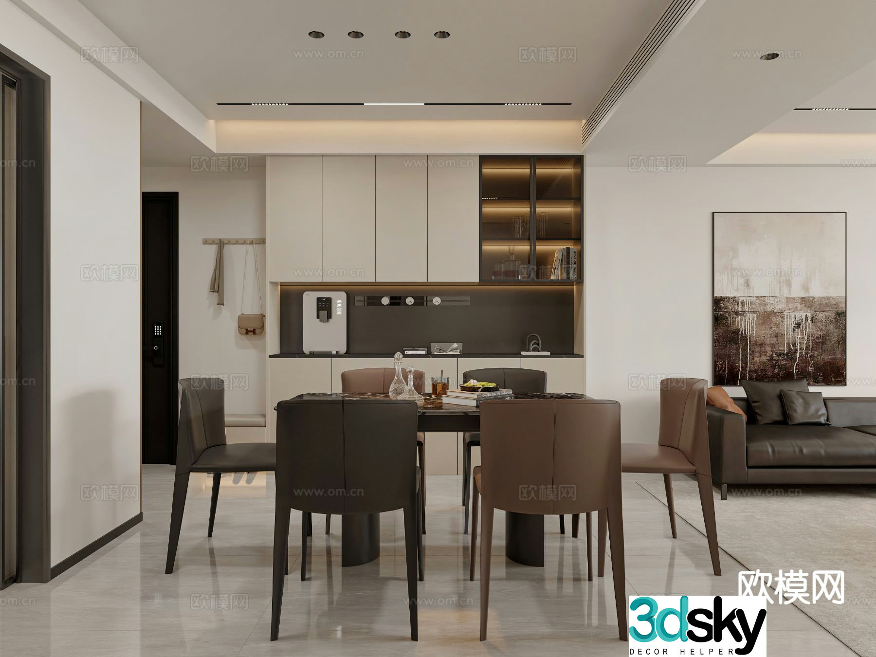 Modern restaurant 3d model