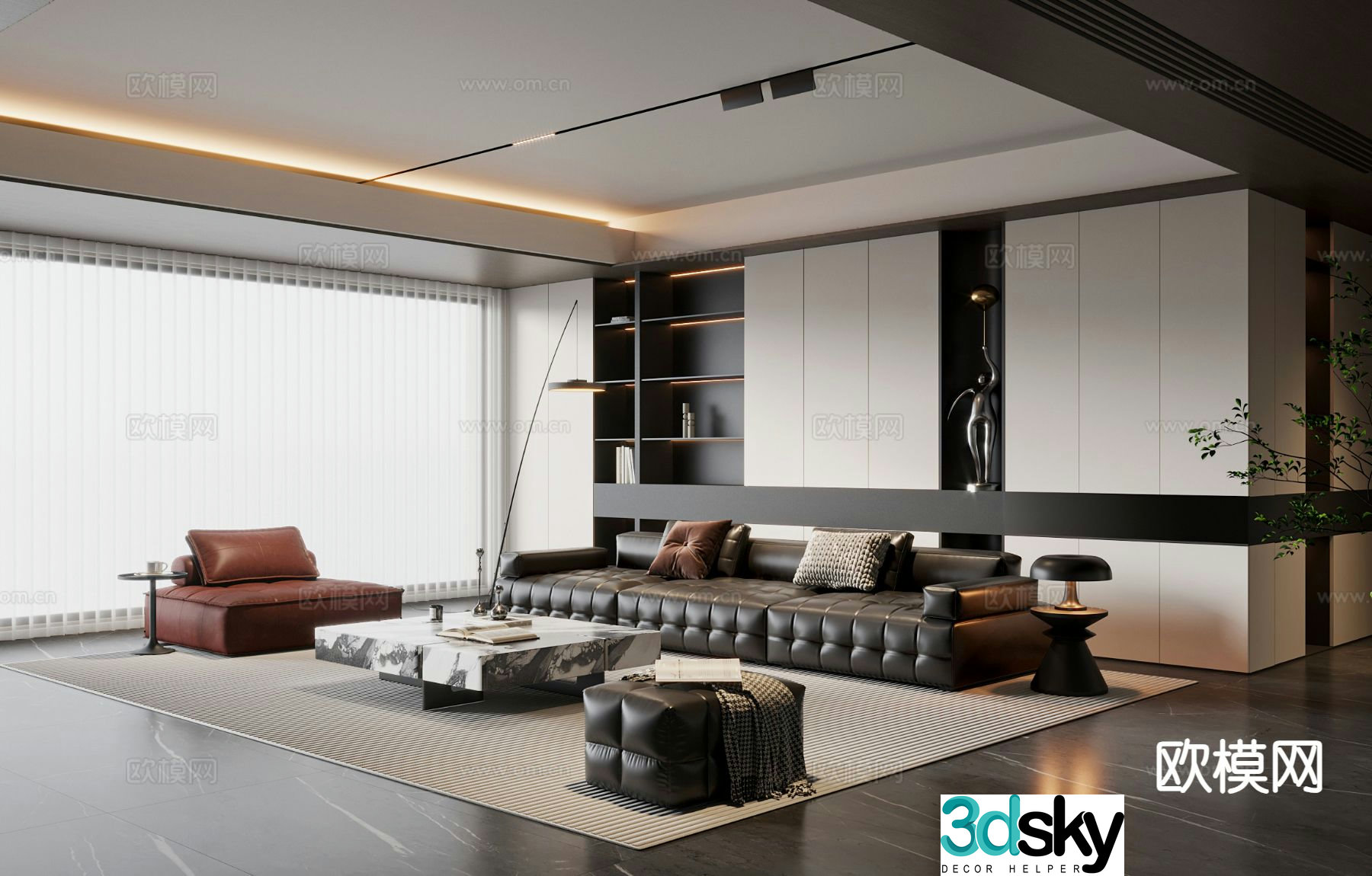 Italian living room 3d model