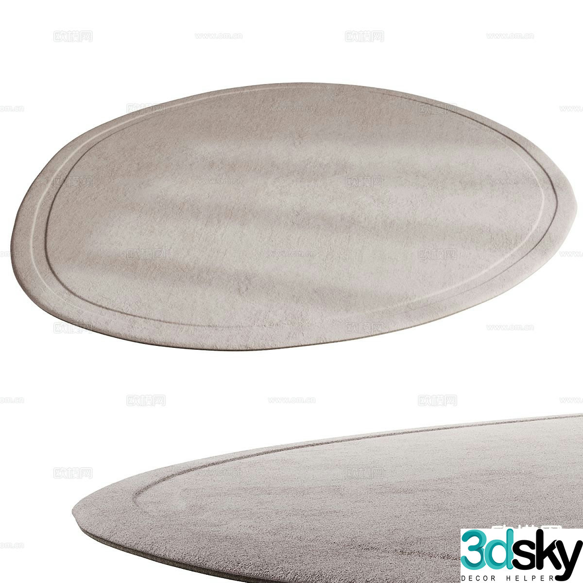Round carpet 3d model