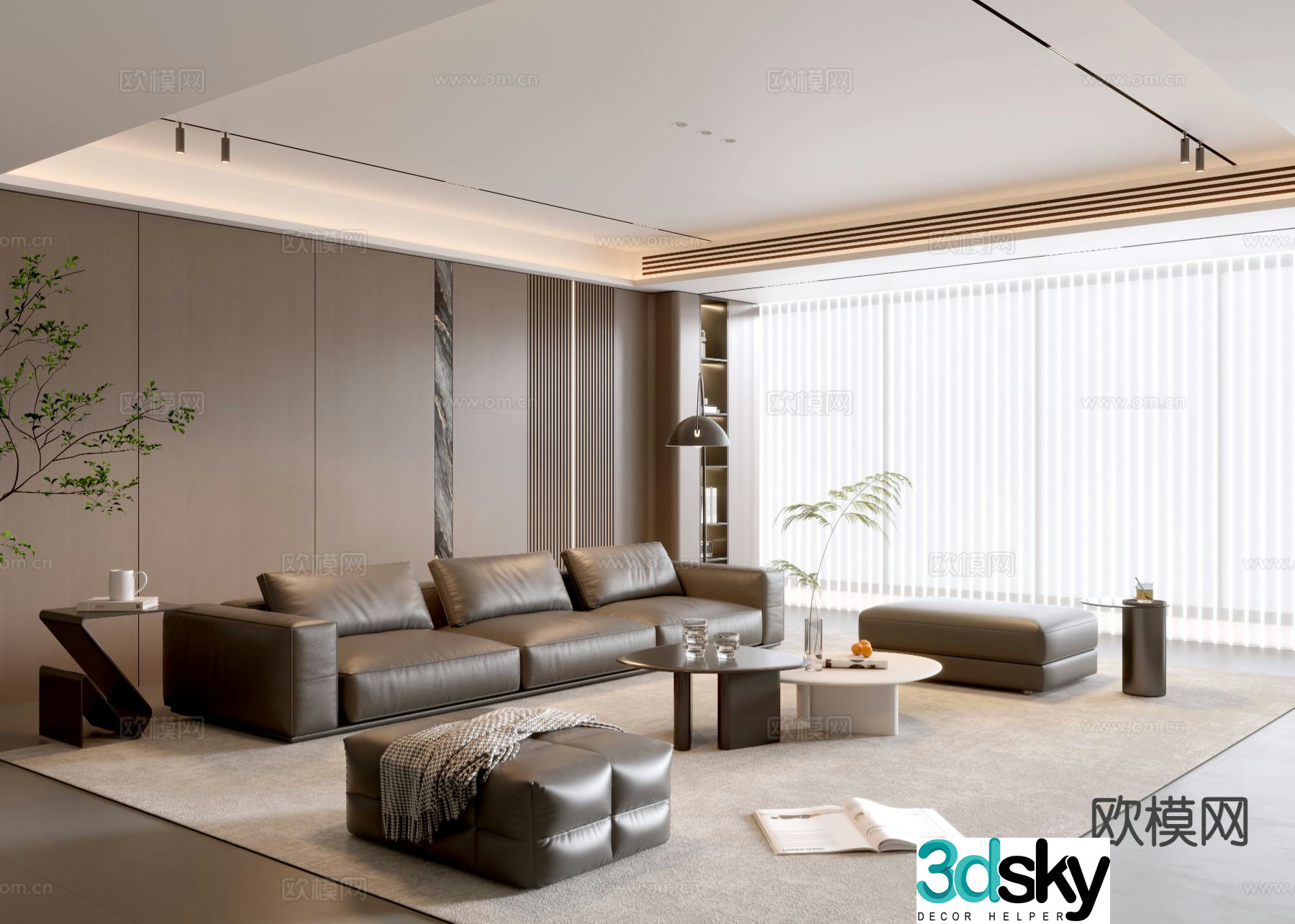 Italian living room 3d model
