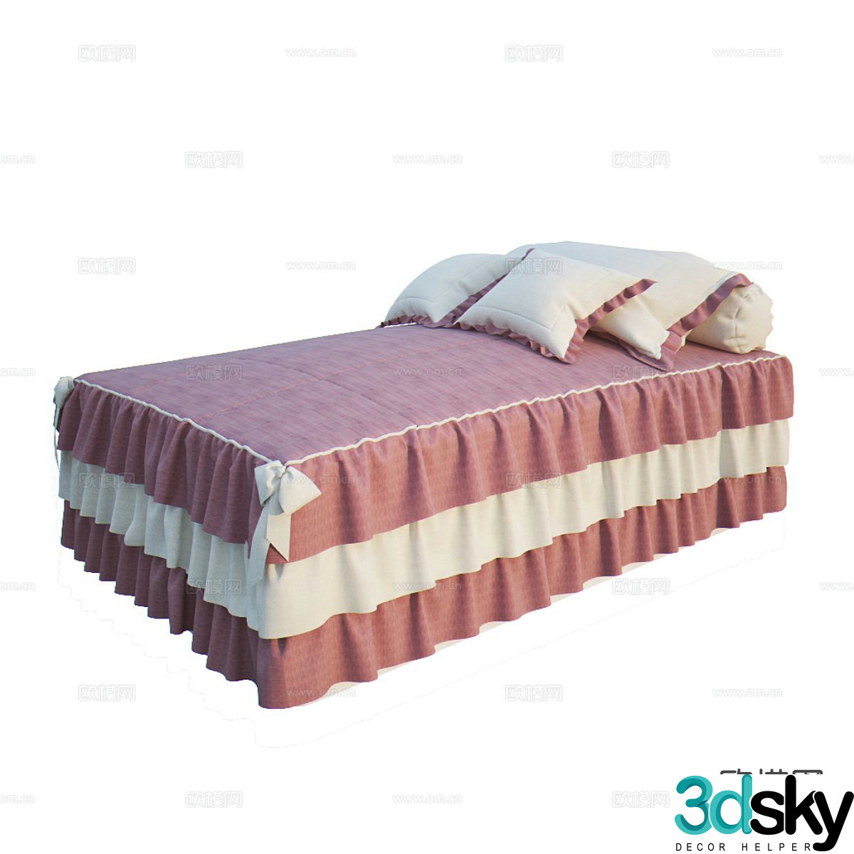 Nordic children’s bed 3d model