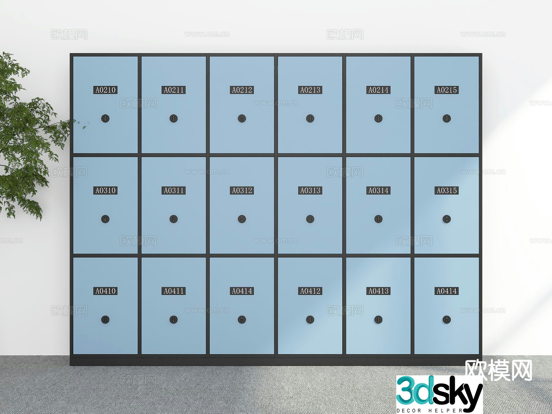 Modern locker locker 3d model
