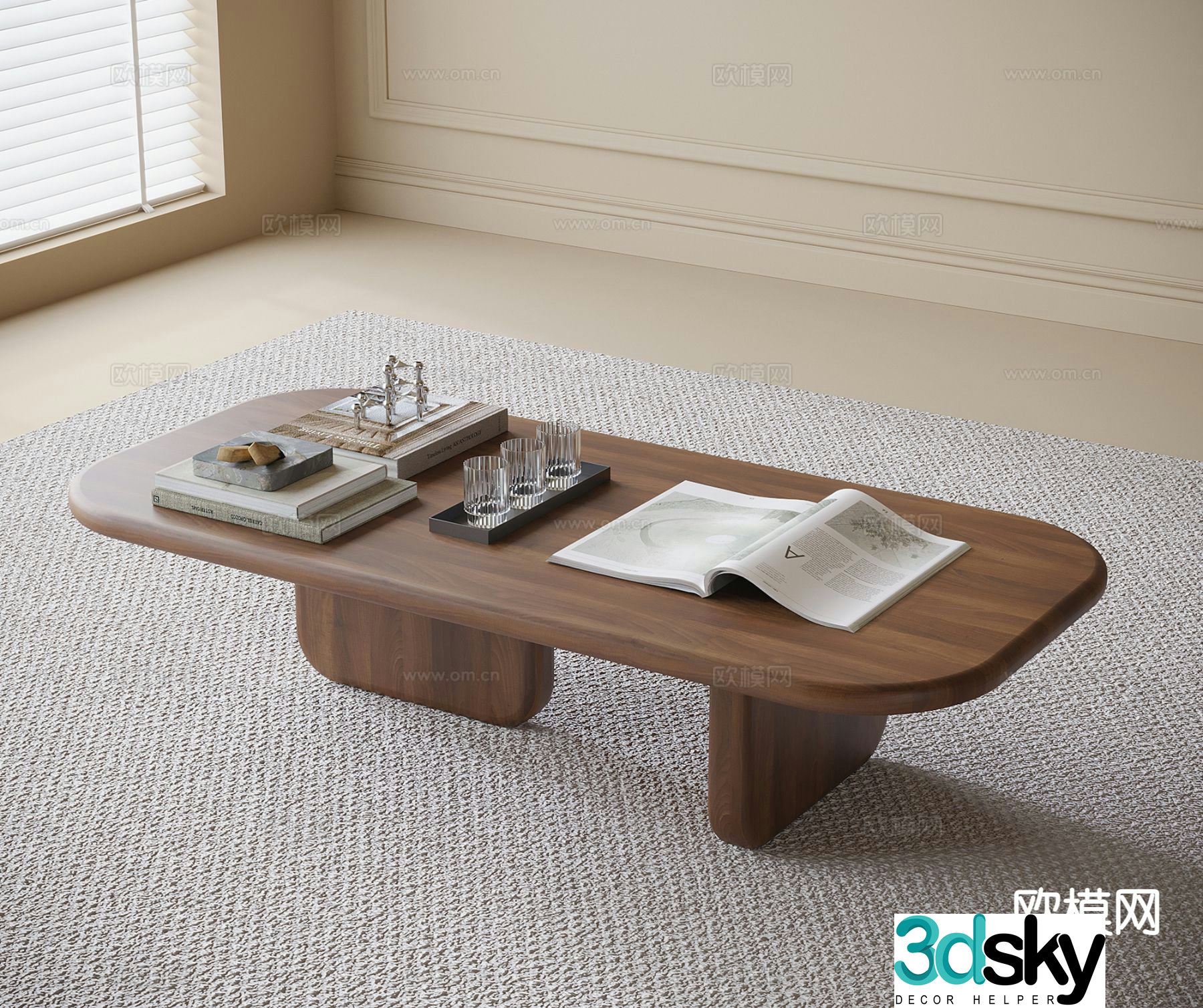 Medieval style coffee table 3D model