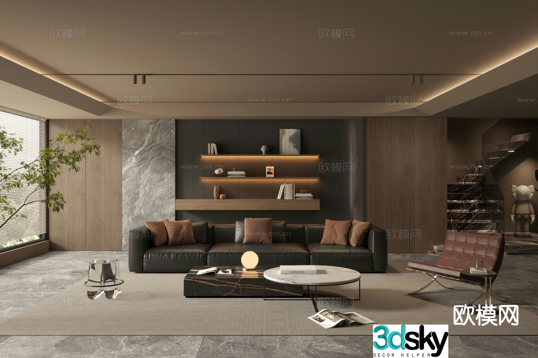 Italian living room 3d model