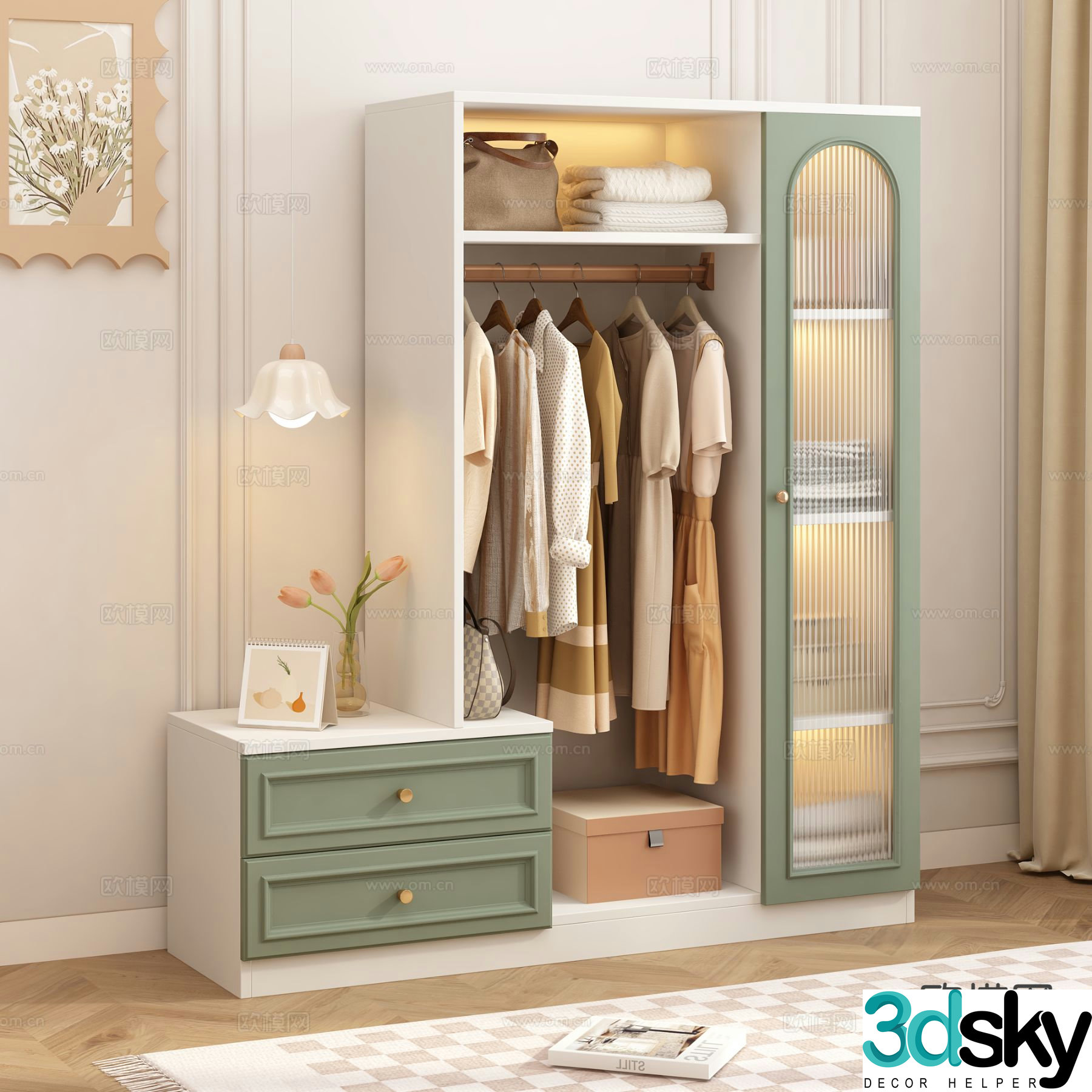 french wardrobe wardrobe 3d model