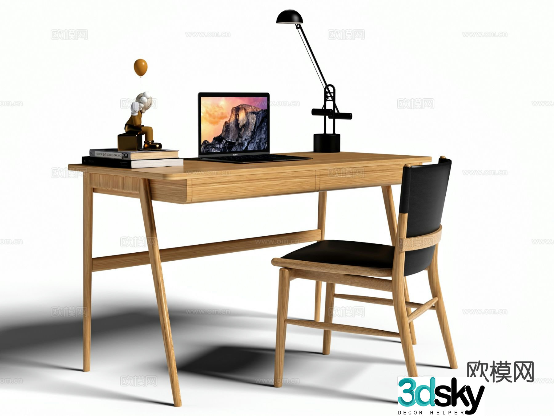 Wabi-sabi desk desk 3d model