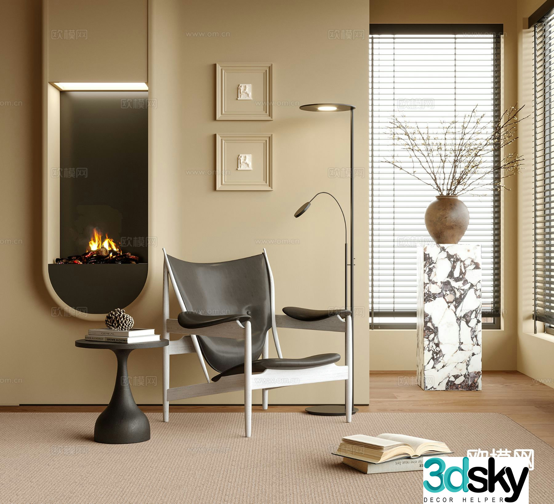 Modern lounge chair 3d model