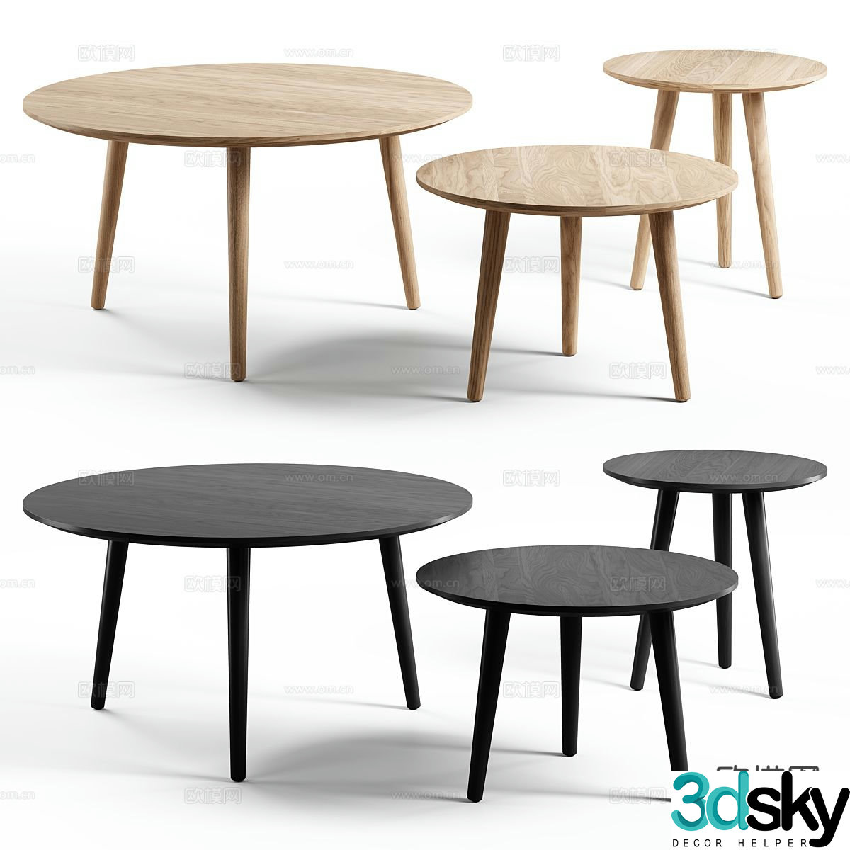 Nordic coffee table mother-in-law coffee table 3d model