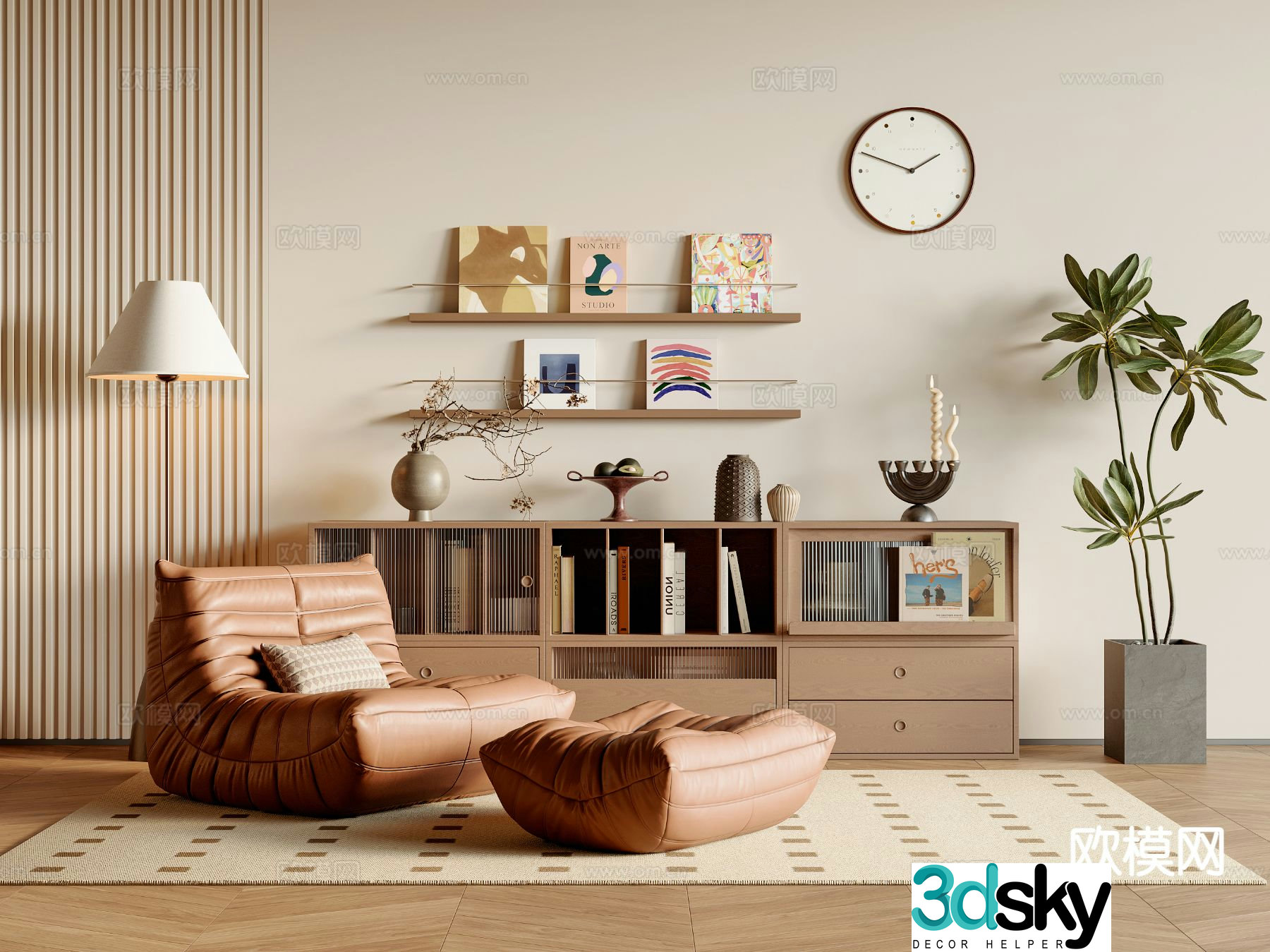Medieval style sofa lazy sofa 3d model