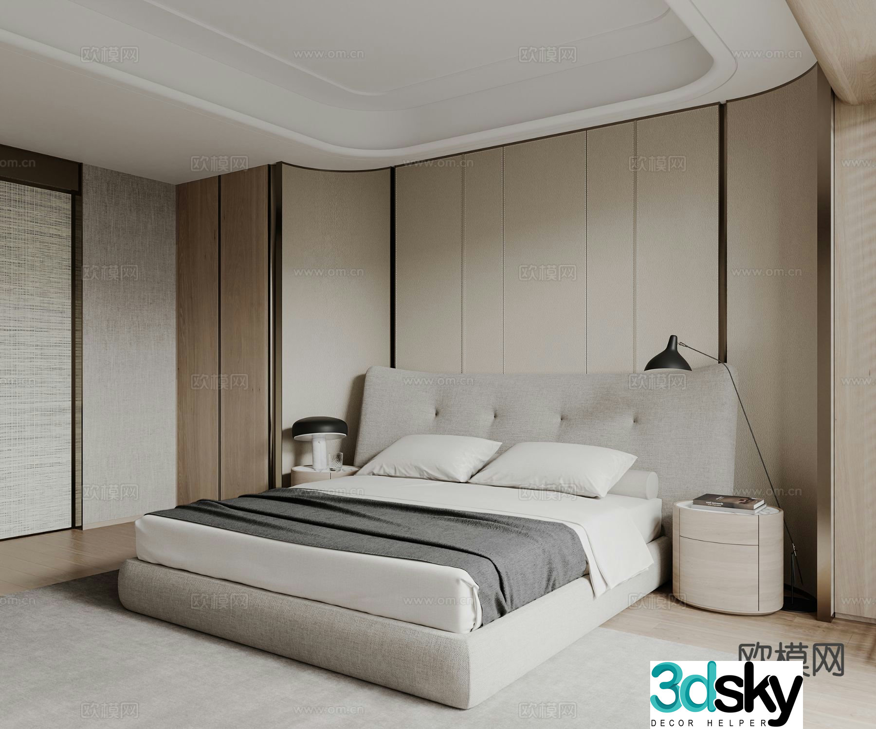 Wabi Sabi bedroom master bedroom 3d model