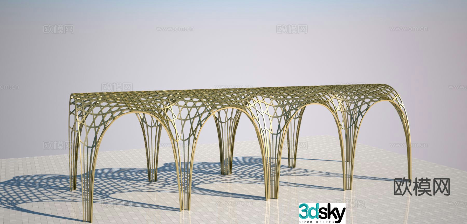 Mesh art gallery hollow gallery 3D model
