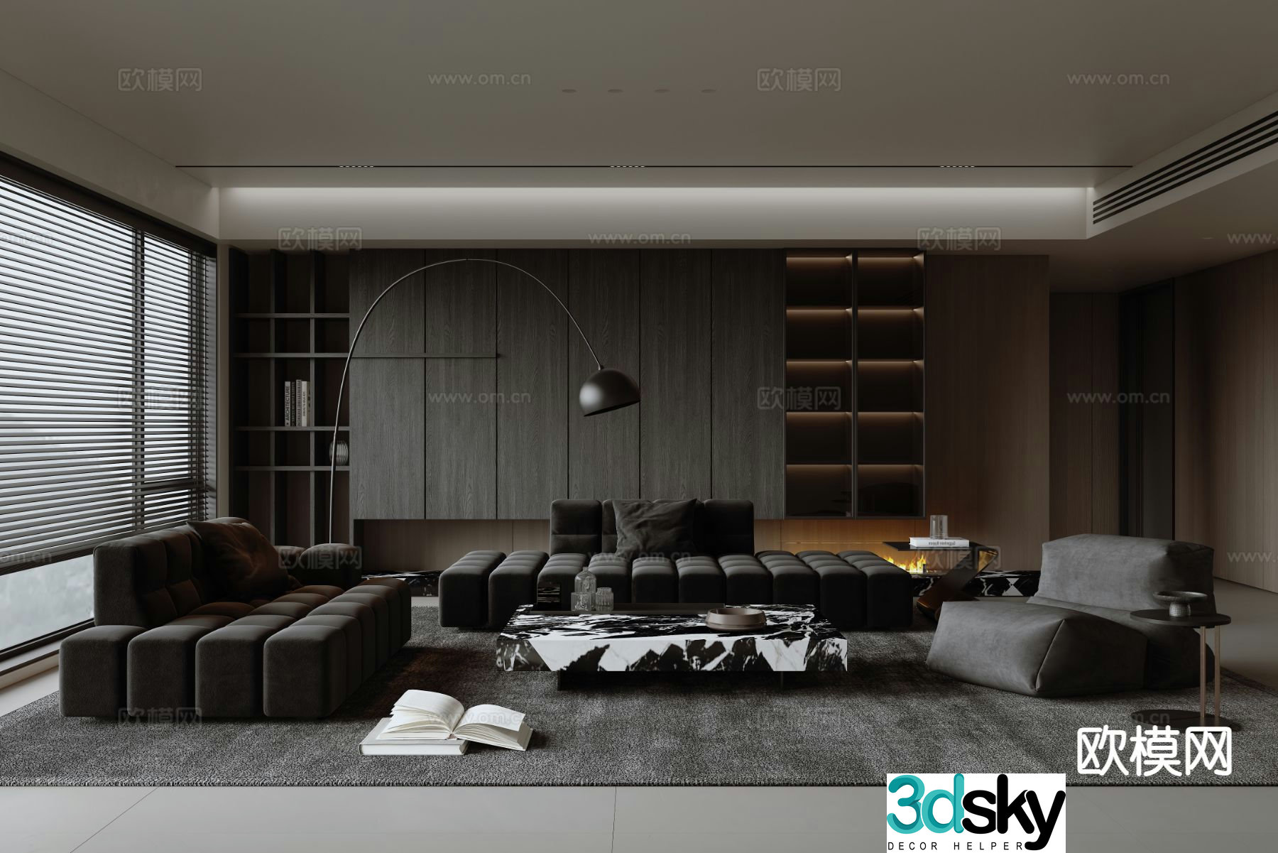 Italian living room 3d model